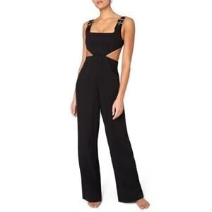 WeWoreWhat Black Cut Out Overall Jumpsuit Size 00 NWT Sold Out on Revolve